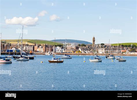 Boats Moored In Campbeltown Loch Campbeltown On The Kintyre Peninsula