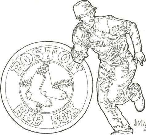 Boston Red Sox Coloring Pages Coloring Home