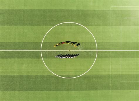 Aerial View Of A Soccer Stock Photo Image Of International 134454592