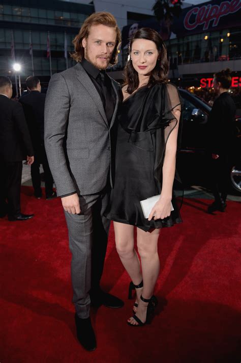 caitriona balfe and sam heughan at the 2015 people s choice awards outlander 2014 tv series