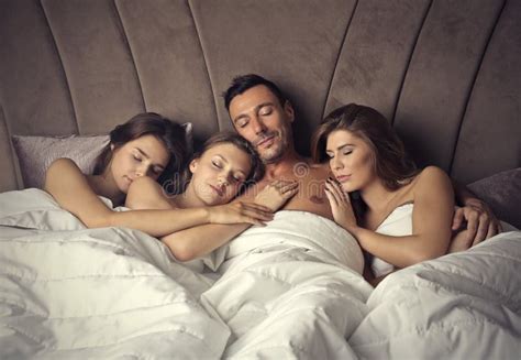 Man Sleeping With Three Women Stock Image Image Of Success Relax