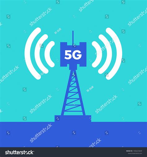 Broadcasting Transmission Distribution Internet Signal 5g Stock Vector