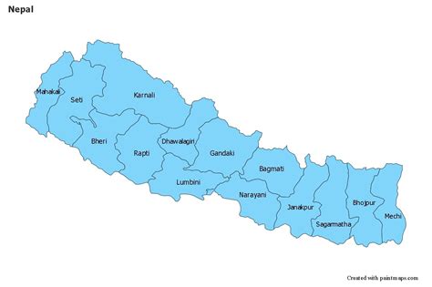 Mapas De Muestra Para Nepal Azul Map Maker County Map Countries