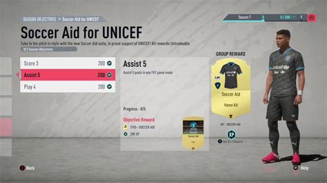 Soccer aid team = team with pele, maradonna, gullit etc. Soccer Aid for UNICEF KIT Objectives FIFA 20 - YouTube