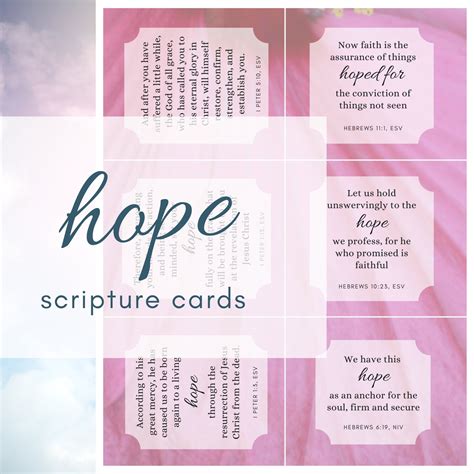 30 Hope Bible Verse Cards Printable Scripture Cards Etsy