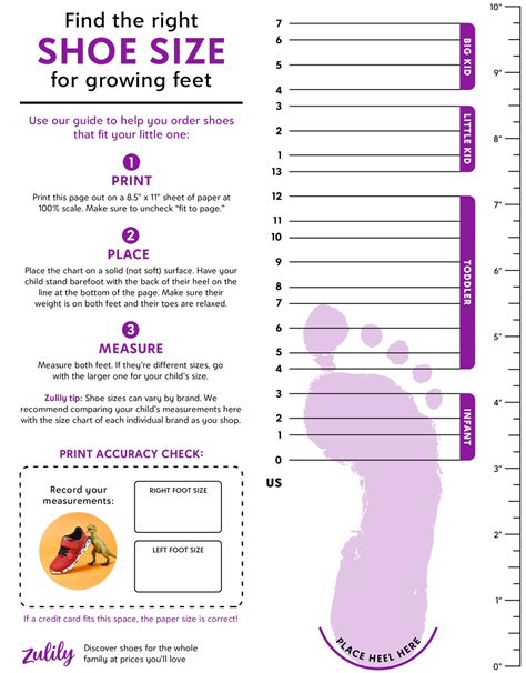 Kids Shoe Size Chart For Sneakers Free Download The Find By Zulily