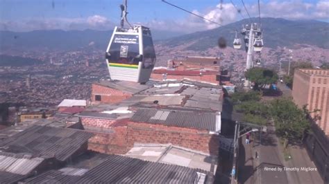 Urban Cable Car In Medellin Colombia Lines K And J Youtube