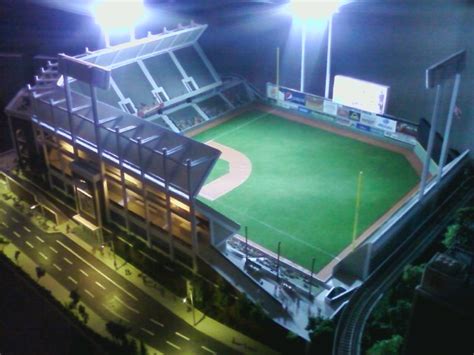 N Scale Baseball Stadium This Is My Nearly Complete N Scal Flickr