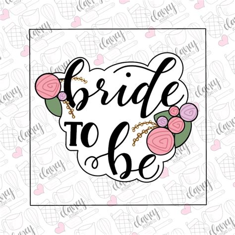 Bride To Be Lettering Bridal Plaque Bridal Floral Wedding Etsy