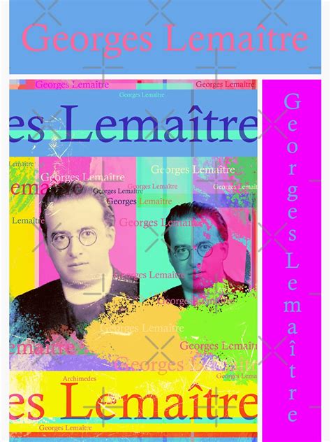 Georges Lemaitre Portrait Colorful Collage Inventor Of The Big Bang