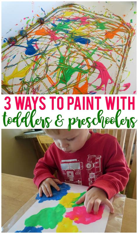 3 Fun Ways to Paint with Toddlers and Preschoolers | Sunshine and Munchkins