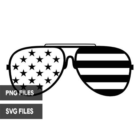 Aviator Sunglasses American Flag Thin Blue Line Png Svg Etsy