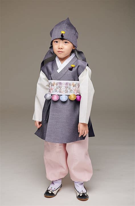 Luxury Grey Hanbok Dress Boy Baby Korea Traditional Clothing Etsy
