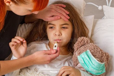 Sick Little Girl Stock Photo Image Of Illness Child 129537458