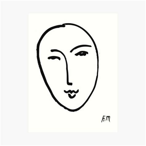 Henri Matisse Grand Visage Matisse Drawing Minimalist Art Print