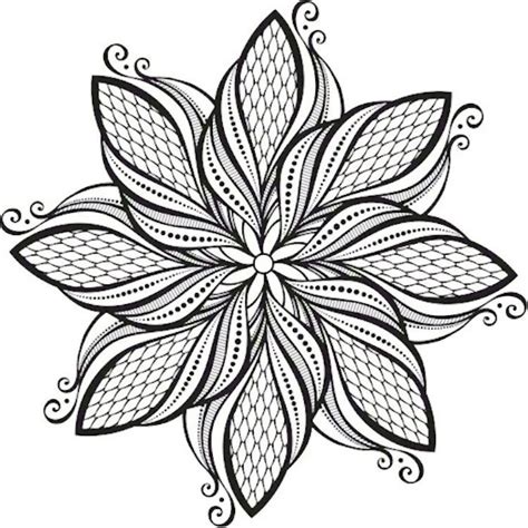 You can print or color them online at getdrawings.com for absolutely free. Beautiful Zentangle Pointed Flower...........Love It ...
