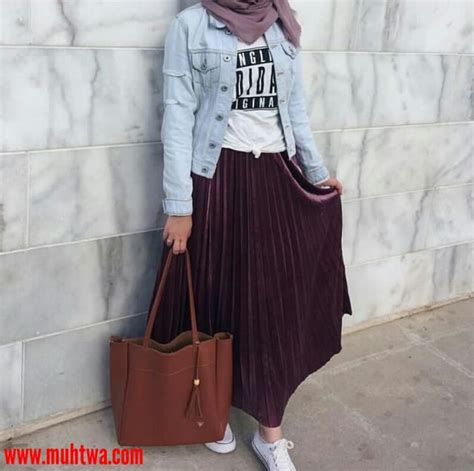10 طرق مختلفة لارتداء التنورة الطويلة. اجمل ازياء المحجبات 2019 - موقع محتوى