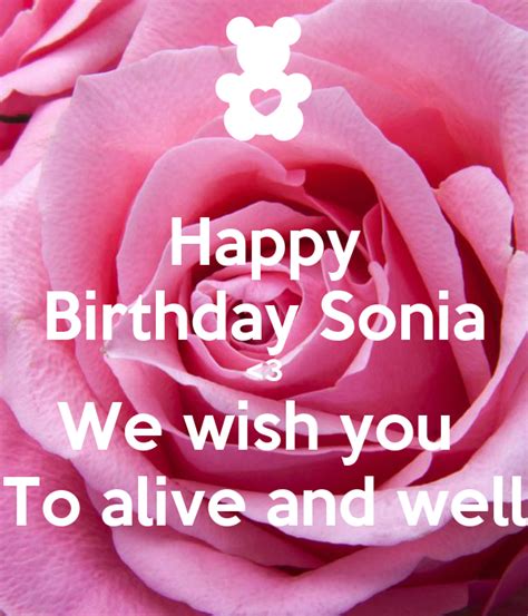 Happy Birthday Sonia