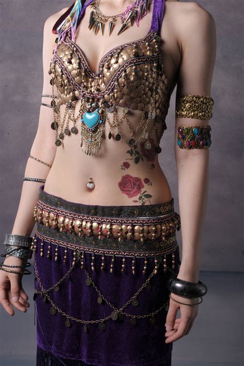 Size S Xl Belly Dancing Clothing 2pcs Coins Bra Tassel Hip Scarf Belt With Skirt Tribal Belly