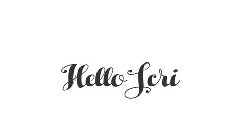 Hello Script Font Fontmagic