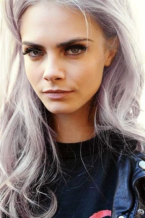 You is wearing a blue fluffy sweater from emoda with a colorful plaid skirt. 51 Beautiful Lilac Hair Ideas That Will Rock Your World