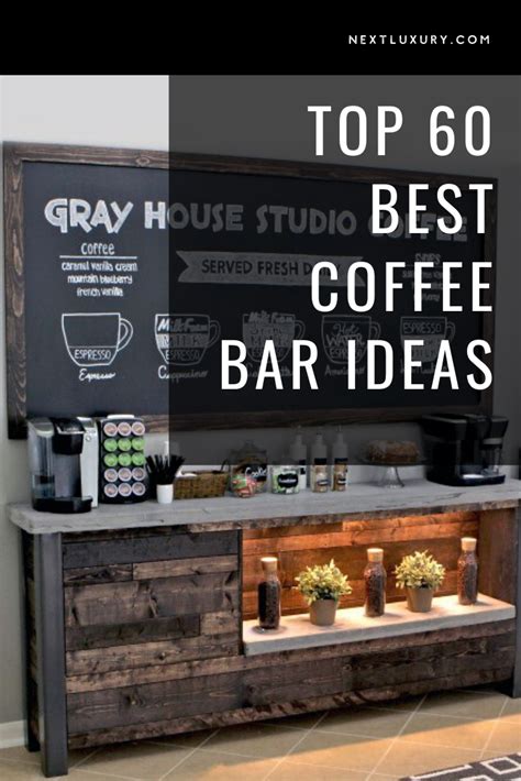 Top 60 Best Coffee Bar Ideas Cool Personal Java Cafe Designs In 2021