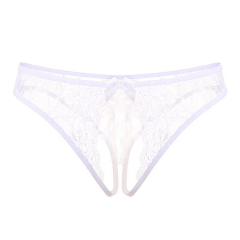 2x Sexy Lace Panties Lingerie Women Crotchlessthongs Panties G String