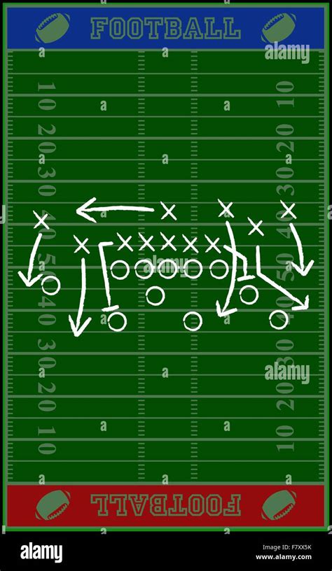 Football Field Gameplan Stock Vector Image And Art Alamy