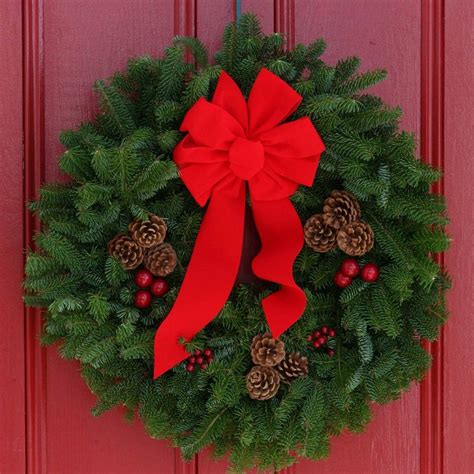 24 Inch Maine Balsam Christmas Wreath Christmas Door Decorations