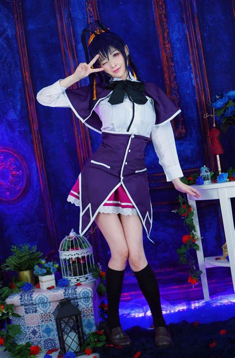 Hidori Rose Akeno Himejima Black Devil Bikini Uniform Cosplay 2 Photos
