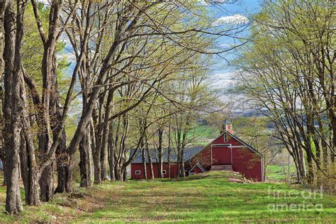 Red Barn In Early Spring Photograph By Alan L Graham