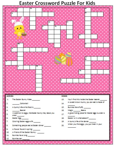 Vector success drawing wordfind crossword. Easter Crossword Puzzle For Kids - Moms & Munchkins