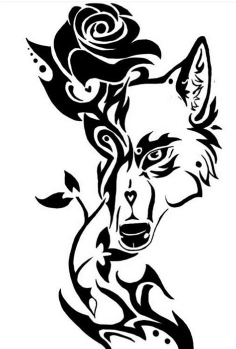 Pin By Im Ec On Pencil Drawing Tribal Wolf Tattoo Wolf Tattoo Wolf