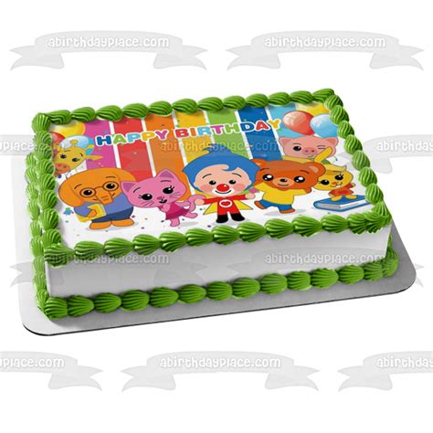 Plim Plim Mei Li Acuarella And Nesho Happy Birthday Edible Cake Topper