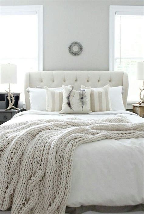 White And Cream Bedroom Guest Bedroom Makeover Neutral