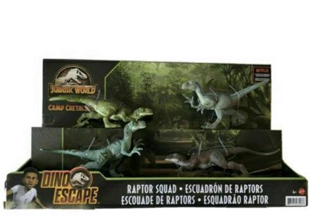 Mattel Jurassic World Camp Cretaceous Camp Cretaceous Raptor Squad Action Figures Set Of 4 For