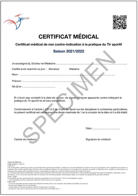 Certificat Médical Estp