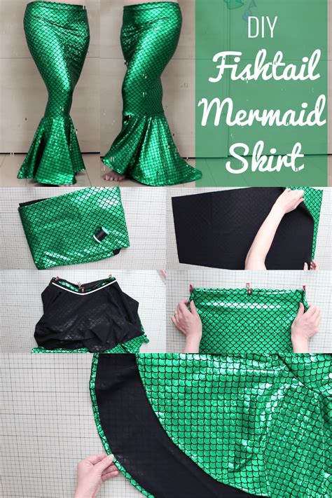 Diy Fishtail Mermaid Skirt With Train For Belly Dance Halloween