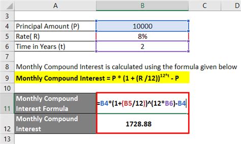 Fortunately, calculating compound interest is as easy as opening up excel or google sheets and using a simple function — the future value formula. Monthly Compound Interest Formula | Examples with Excel ...