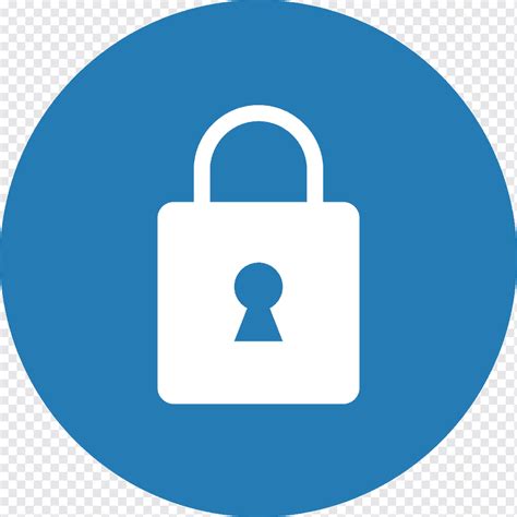 Blue Circle Lock Privacy Safe Secure Security Web Ui Color Icon