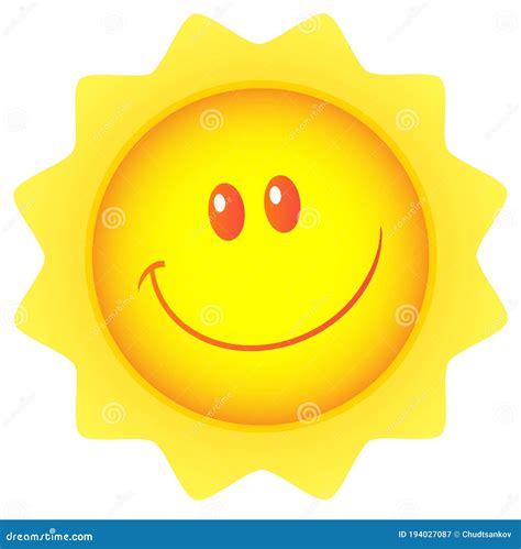 Happy Sun Cartoon Mascot Character Stock Vector Illustration Of