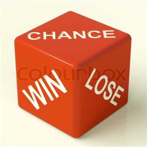 Chance Win Lose Dice Showing Luck And Stock Image Colourbox