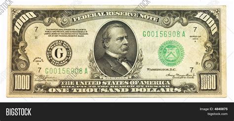 Old One Thousand Dollar Bill Image And Photo Bigstock