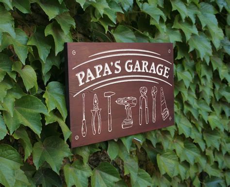 Maybe you would like to learn more about one of these? Papa's Garage - Garage Sign - Gifts for Him - Gifts for ...
