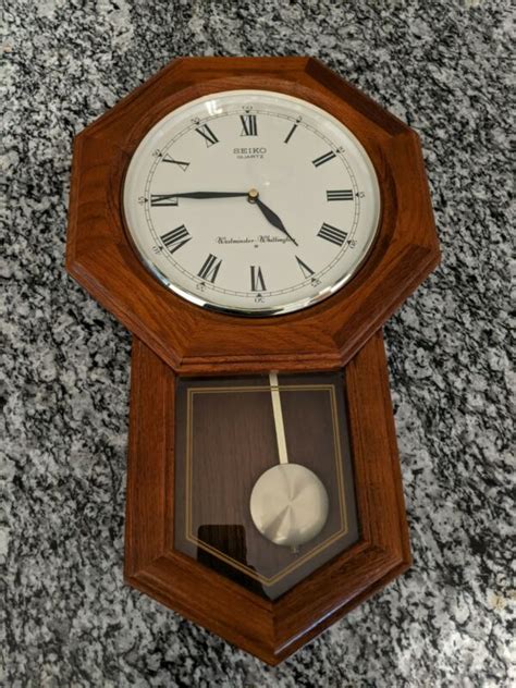 Seiko Quartz Westminster Whittington Wall Clock Vintage Works Ne