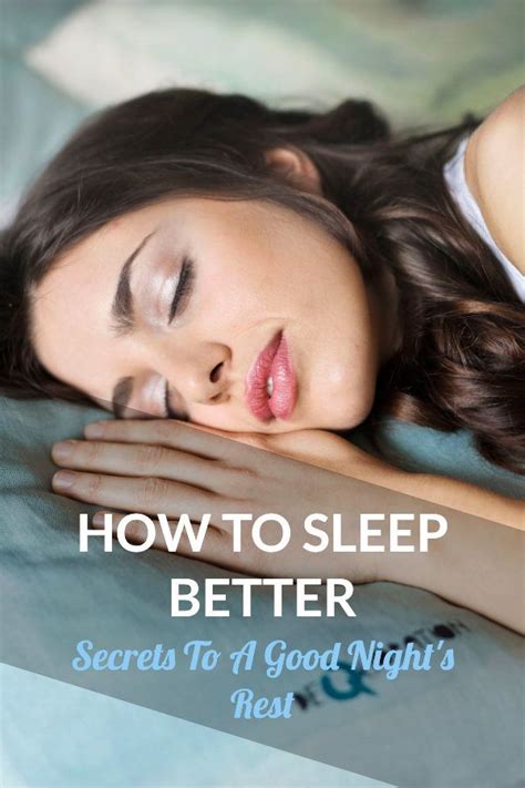 How To Sleep Better Secrets To A Good Nights Rest Better Sleep