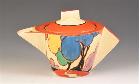 Clarice Cliff BLUE AUTUMN CONICAL TEAPOT C.1931