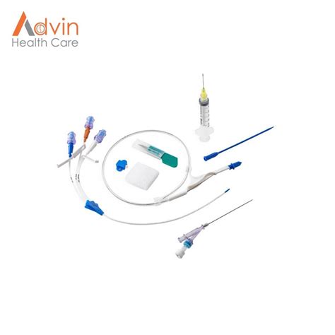 Straight Triple Lumen Central Venous Catheter Kit For Hospital Size