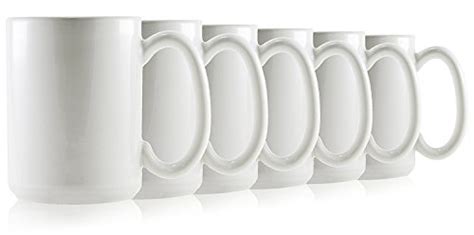 Buy Hikari 16oz Large White Coffee Tea Mugs Classic Style Heavy Duty