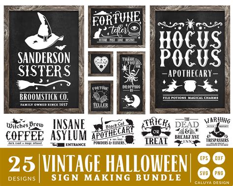 Vintage Halloween Sign Making Svg Cuttable File For Cricut Etsy